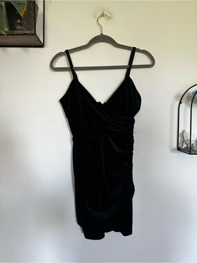 Cosmopolitan Dress the Population Black Sequin Sparkle Mini Dress Size Small
